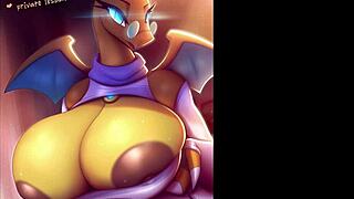 Furry Pokemon Characters Show Off Huge Tits in Wild Compilation Action