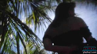 Belgian Milf Miluniel Louis Solo Outdoor Striptease For Playboy