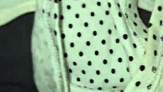 Discovered stepdaughter's dirty panties and bras tossed in garbage can with sexy fetish vibe.