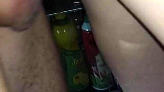 Wife got wet messy fuck in kitchen with husband leading to squirting orgasm and dripping creampie.