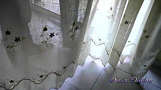 I sneak into his house and wait for the stranger to finish fucking her with anal creampie and squirting. Asia Divine takes it doggystyle in this quickie.