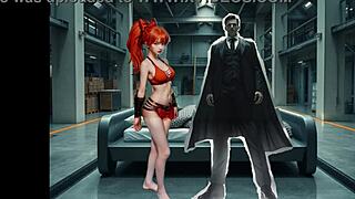 gorgeous little redhead blossom meets prof u evil twin