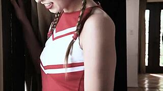 i get a visit from a teen cheerleader in pigtails