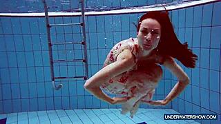 why is martina the hot croatian continuing her bikini show in pool?