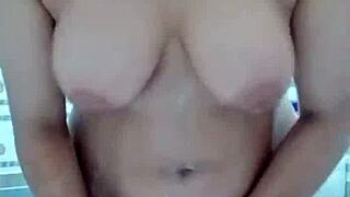 pakistani stepmom enjoys some alone time in the bathroom with her dildo