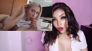 Compartiendo cama con tetona hermanastra latina horny pov masturbation orgasm creampie
