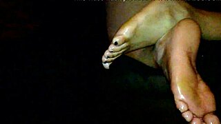 Hey, check out this big booty solo anal play with oiled feet emojis 😏🍑👣