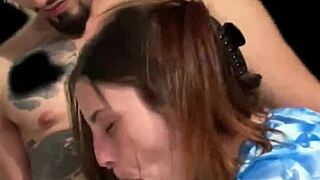 br testing the deepthroat skills of skinny teen slut massy sweet with wet handjob and huge pornstar action in payo pro scene.
