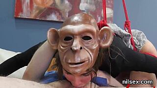 Horny Teen 18+ Was Brought in Ass Hole Madhouse for Awkward Treatment with Deepthroat and Ass Licking!