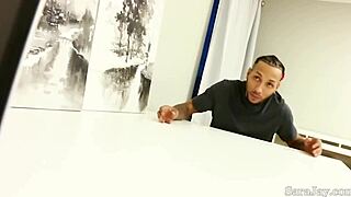 hot hr lady sara jay delivers amazing boobjob after intense interracial fuck with big black cock