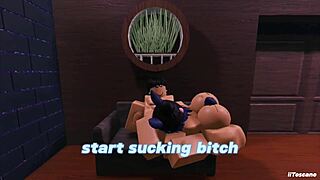 Fucking a big ass bitch with huge tits through the glory hole ends in pov cum on her slut face.