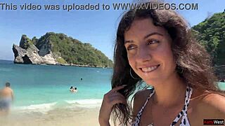 Walking With Hot Cum On My Face On Public Beach Full Of People Makes Me Feel Alive Cumwalk