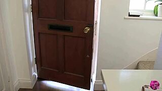 laceystarr shows granny at the glory hole with big tits blowjob in stockings and european style