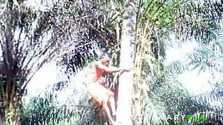 I met her in the bush fetching firewood while harvesting palm fruits