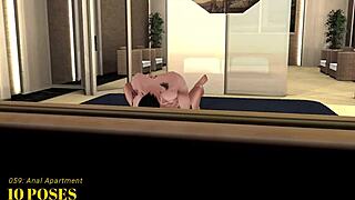 Imvu black market room features intense anal action in erotic apartment setting with nude escort posing