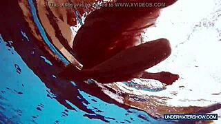 why is martina the hot croatian continuing her bikini show in pool?