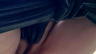 I caught my real teacher masturbating at school with big tits and clit?