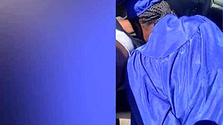 class hoe graduates with deepthroat on monster cock in car