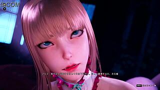 Beautiful woman delivers intense footjob leading to explosive orgasm and ejaculation in bdsm game