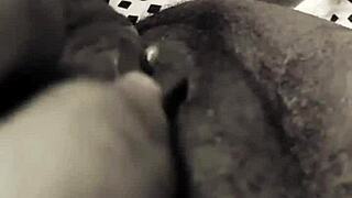 Horny stepmom rubs her wet pussy, yeah, she gets so turned on and slippery.