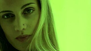 Skinny Blonde Italian Milf Strips and Displays Perky Small 18+ Tits in Solo Striptease. Babe Bombshell Shows Off Petite Body.