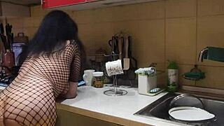 that homemade kitchen sex with milf wife in stockings is just the best