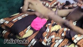 hey, you ready for this big ass aunty nimi giving doggystyle fucking and sloppy blowjob in the bedroom?