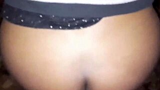 Teen prostitute takes big cock creampie in her big ass during outdoor anal assfucking at night