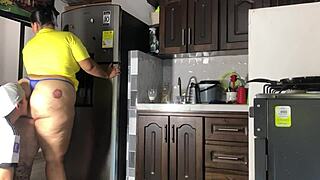 Argentinian Guy Pounds Colombian with Big Tits in Doggystyle and Cowgirl