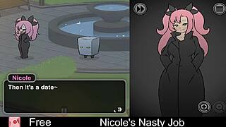 Nicole handles nasty job tasks in erotic interactive game with wild challenges