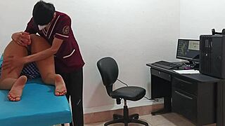 Horny 18 year old teen gets her pussy fucked by perverted doctor in hospital setting