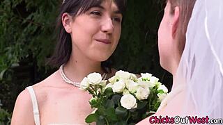 i feel so aroused watching this australian bride get fingered in outdoor lesbian group action with hairy pussies and natural tits