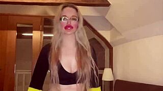 whoa, belly dancer goddess dominates with blowjob in fetish vid with music and glasses 😏💃