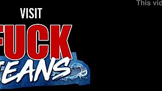 my gf in denim gives anniversary bj and anal