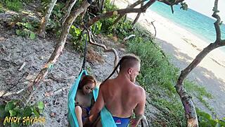 i got so turned on fingering my petite latina girlfriend in public at the beach with her clothes ripped off