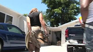 check out this interracial sex with a mature housewife getting it on