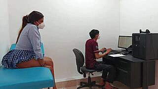 Horny 18 year old teen gets her pussy fucked by perverted doctor in hospital setting