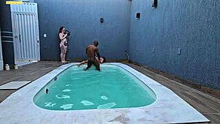 so we called him over for a pool dip but really wanted to fuck and film it all.