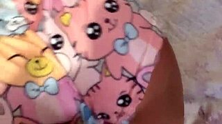 She blindfolds her boyfriend and invites the sex toy stepmom for anal fun.