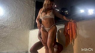 Fucked blonde's ass after beach at Vidigal slab