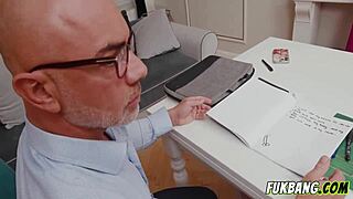 student teacher learns anal techniques at home