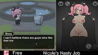 Nicole handles nasty job tasks in erotic interactive game with wild challenges