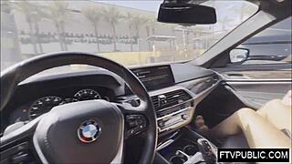 oh yeah, i'm that horny blonde fingering myself right in the mall