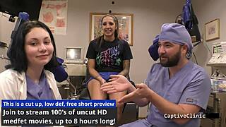 in the remote interrogation center, nurse stefania mafra handles the patient with gloves and handcuffs