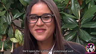 Stunning slut Alice Axx takes deep anal with hairy pussy and big natural tits