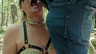 Why not take this slave F for dogging, uro, and pipe in the forest?