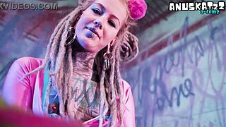 tattoo slut does solo dp with toys in anal masturbation and atm assplay