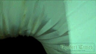 hey, spying on hot blonde with upskirt view in hidden cam clip