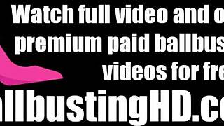 SEXY New Year BALLBUSTING! Hottest Babe KICKS and KNEES on Her Knees!