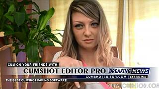 Blonde Slut with Blue Eyes Gives Emotional Jerk-Off Instructions Using Dildo in Homemade Fetish